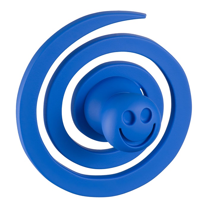 445025ST05 Ручка кнопка детская, червячок синий