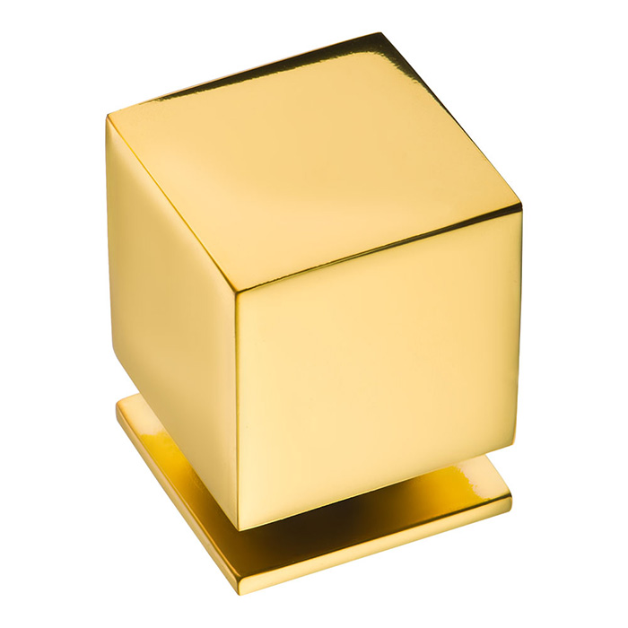 1954 0025 GL Ручка кнопка, глянцевое золото