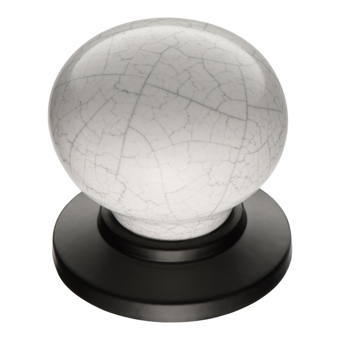 3005-85-000-08 Ручка кнопка керамика, паутинка/чёрный