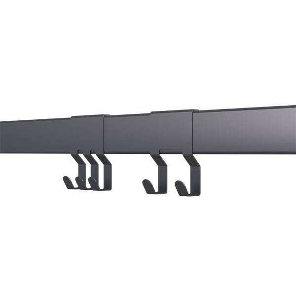 Крючок тройной 100мм, отделка черный бархат (матовый)