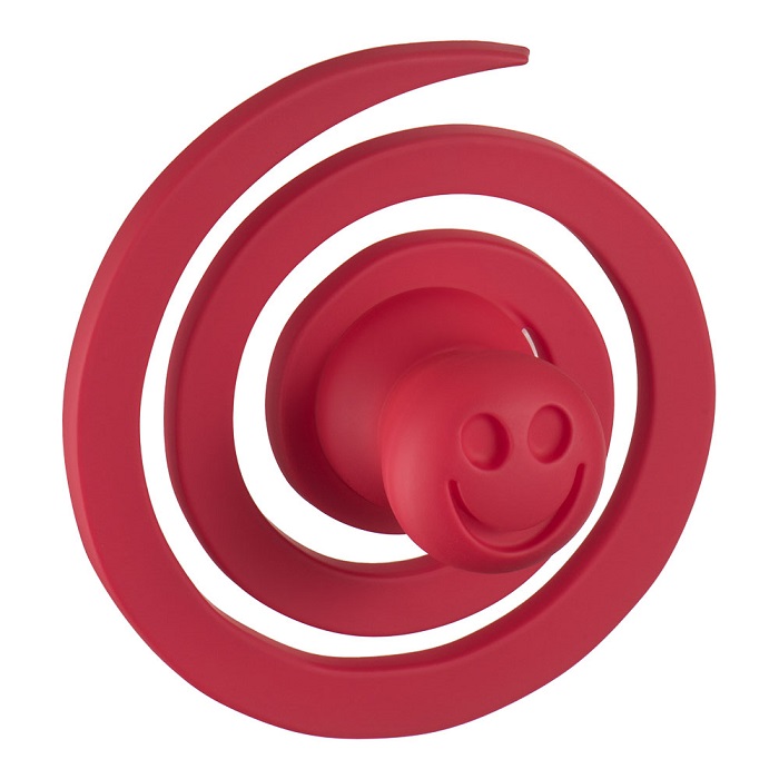 445025ST09 Ручка кнопка детская, червячок красный