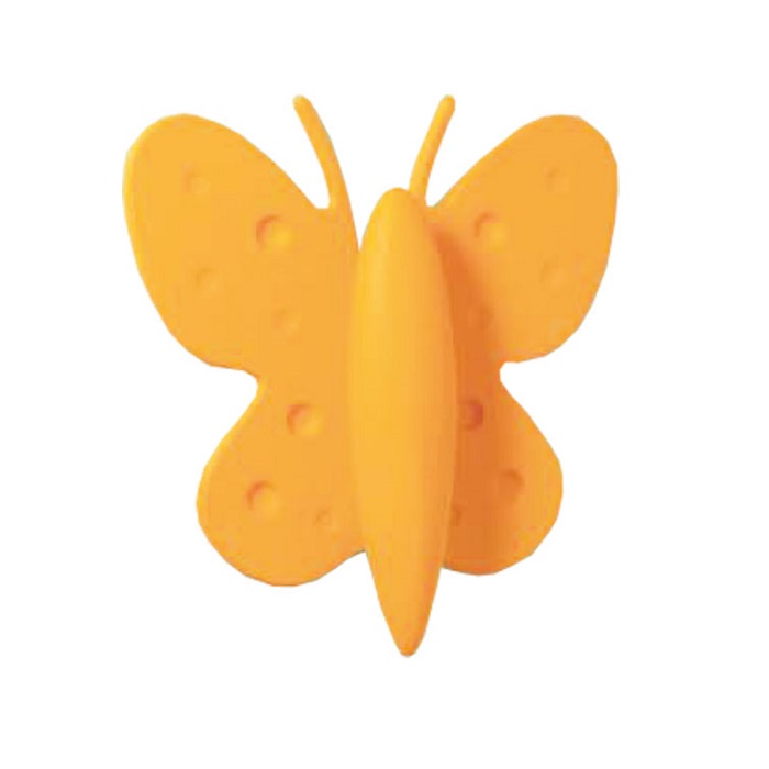 453032ST07 Ручка кнопка детская, бабочка жёлтая 32 мм