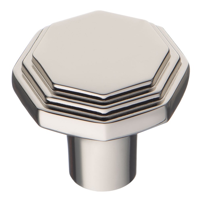 3315 0008 PN Ручка кнопка, глянцевый никель