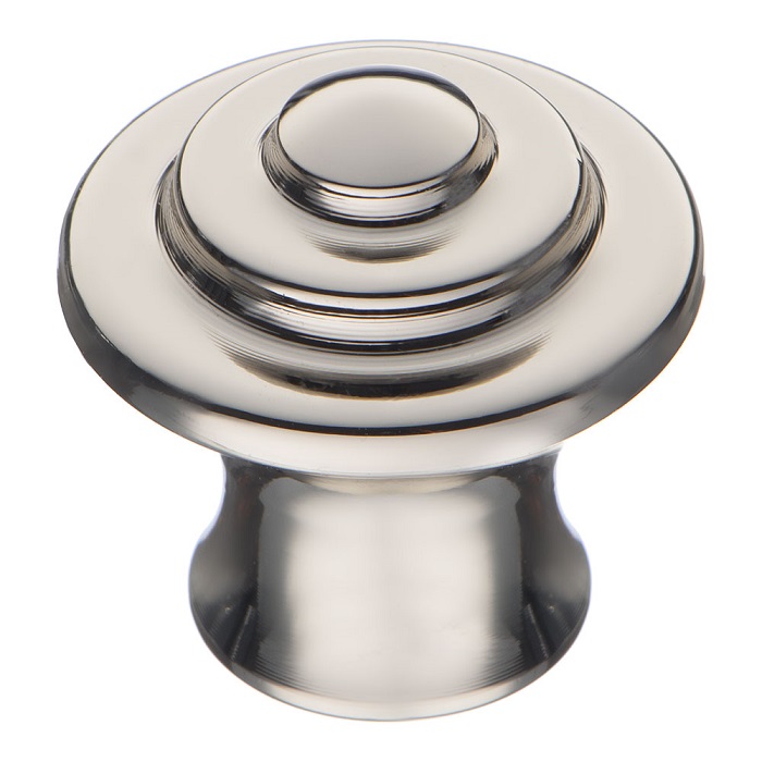 1934 0026 PN Ручка кнопка, глянцевый никель