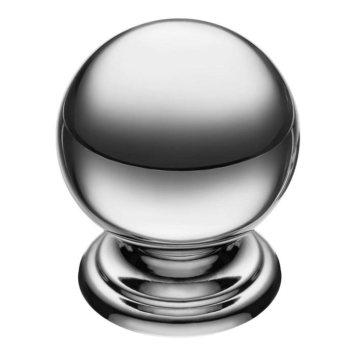 8353-400 Ручка кнопка, глянцевый хром