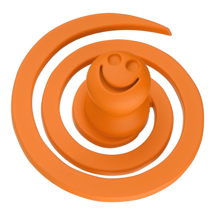 445025ST08 Ручка кнопка детская, червячок оранжевый