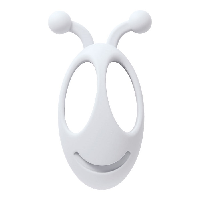 439032ST01 Ручка кнопка детская, рожица насекомого белая