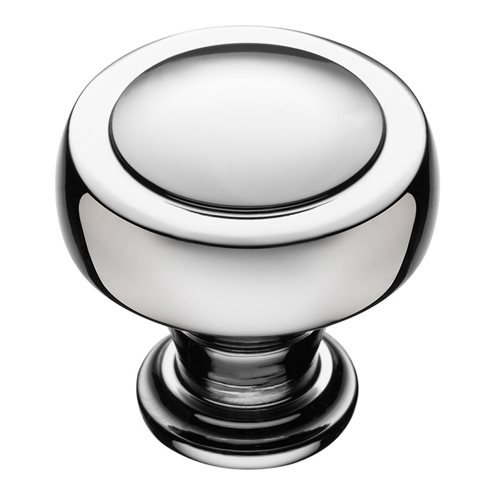 1915 0032 CR Ручка кнопка, глянцевый хром