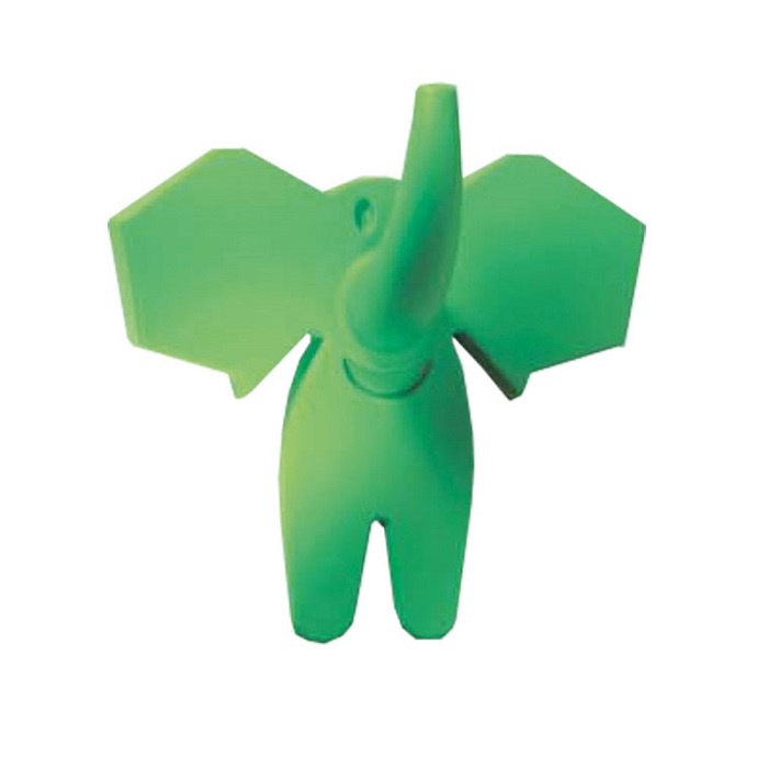 463025ST06 Ручка кнопка детская, слон зелёный