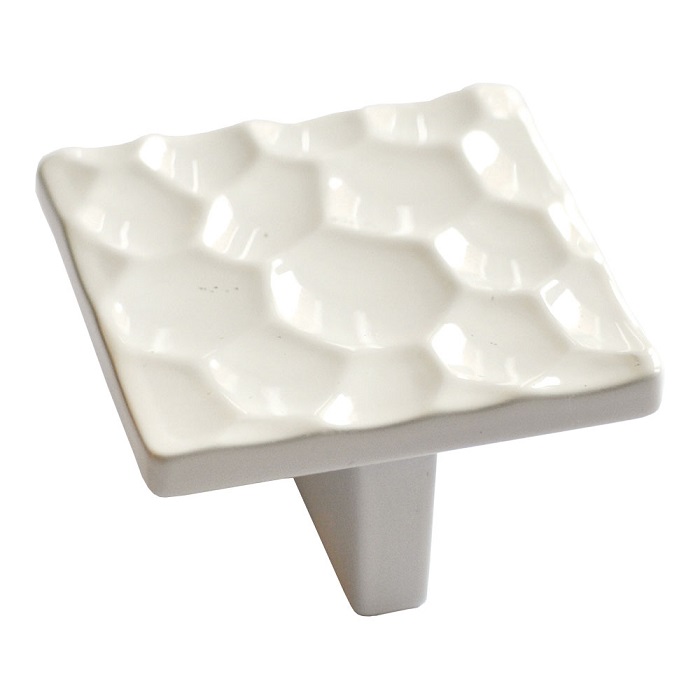 468032PC01 Ручка кнопка, глянцевый белый 32 мм