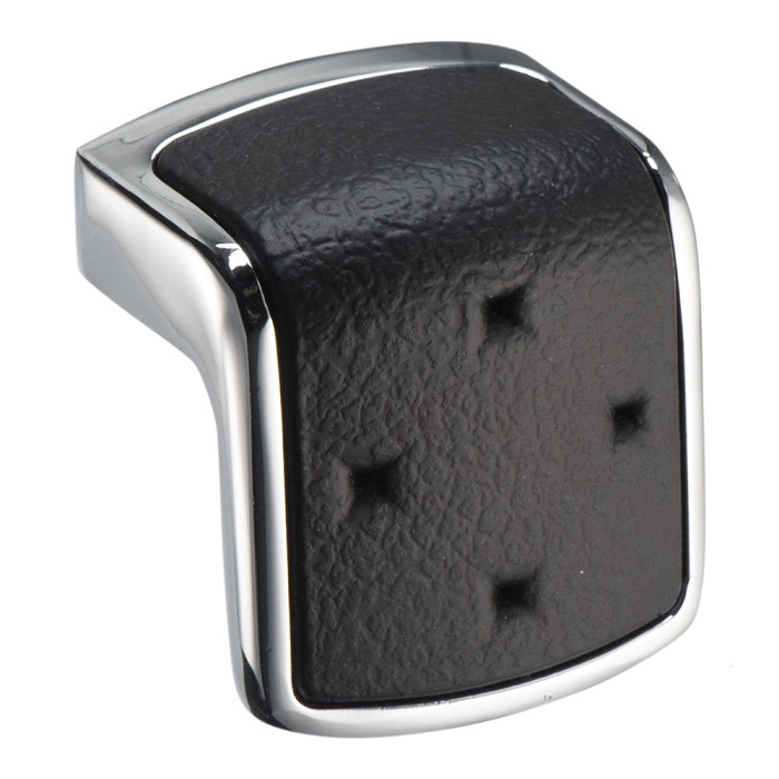 475032MP02ST04 Ручка кнопка, глянцевый хром/чёрный