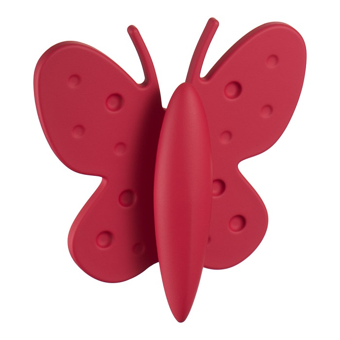 453032ST09 Ручка кнопка детская, бабочка красная 32 мм