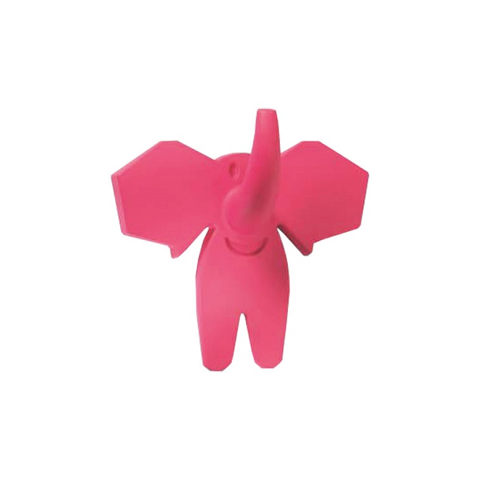 463025ST10 Ручка кнопка детская, слон малиновый