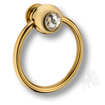 07106S-12-003-2 Ручка кольцо, глянцевое золото