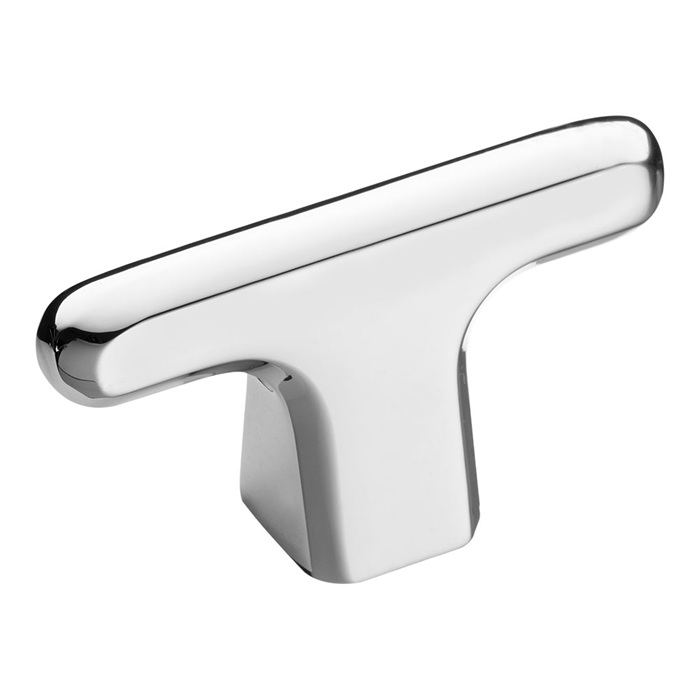 4107 001MP02 Ручка кнопка современная классика, глянцевый хром