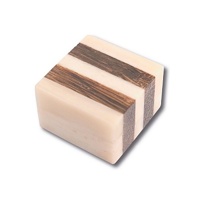 100B1 Ручка кнопка, цвет слоновая кость с деревянными вставками