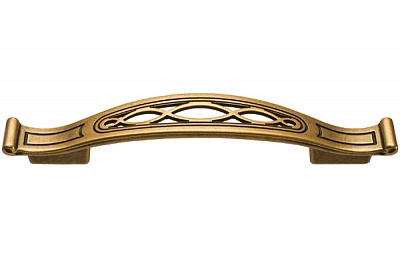 Ручка-скоба 128-096мм, бронза античная